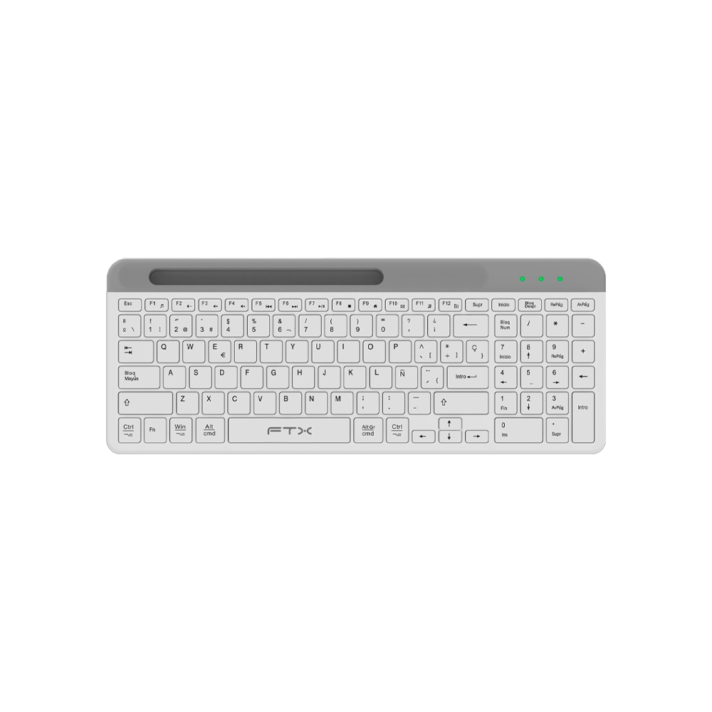 fastrax_99554_6a6d381930ce2.jpg TECLADO FTX WIRELESS DUAL-MODE FTXB105 ESP/BLANCO - Imagen 1