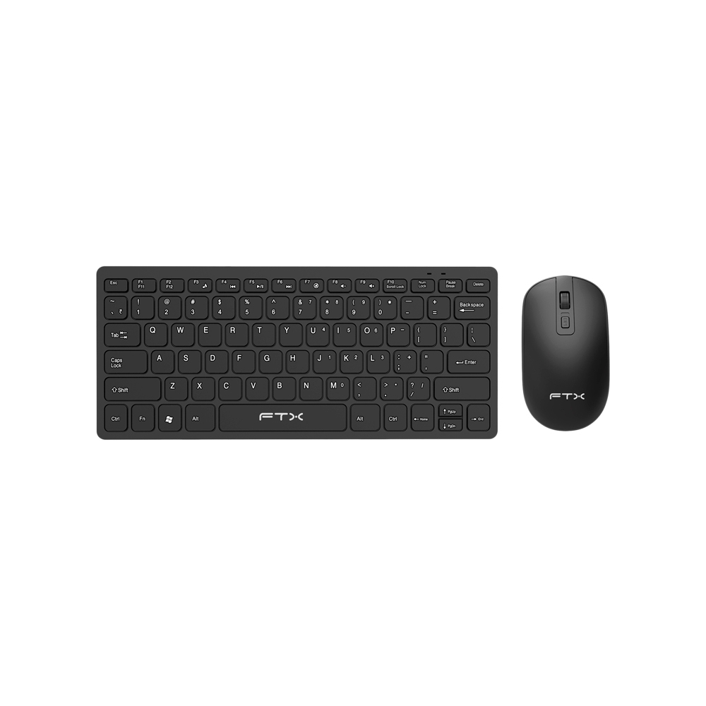 fastrax_99615_6a6d382e9979f.jpg TECLADO + MOUSE FTX WIRELESS FTXGK03 ESP/NEGRO - Imagen 1