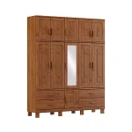 ROPERO 11 PUERTAS 4 CAJONES C/ESPEJO COBRE 1277C FIN CAST