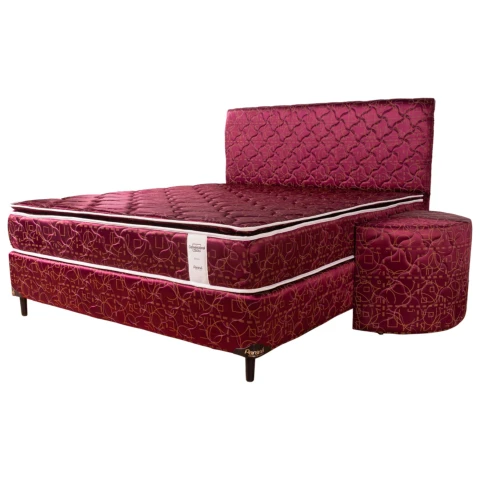 juego-completo-parana-neo-convencional-pillow-top-160x200-cm-bordo SOMMIER COMPLETO CONVENCIONAL 1.60X2.00X0.24 BORDO PARANA - Imagen 1