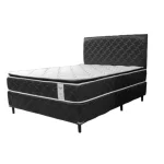 SOMMIER COMPLETO SMILE PILLOW 1.60X2.00X0.26 NEGRO PARANA