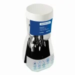 JUEGO DE CUBIERTOS TRAMONTINA LEME TUBO DE 20PZAS NEGRO/ROJO