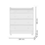 COMODA ABBA C/CAMBIADOR 2523 QMOVI BLANCO - Imagen 2