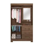 ROPERO 2 PUERTAS 3 CAJONES C/ ESPEJO NT5170 NOTAVEL NOGAL TREND ABBA - Imagen 3