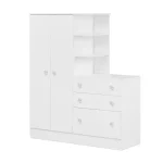 ROPERO CON CÓMODA 2 PUERTAS 3 CAJONES 4070 QMOVI