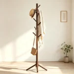 PERCHERO DE MADERA CON PIE (1.75M ALTURA)