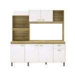 KIT COCINA 6 PUERTAS 1 CAJON SEVILHA INDÉKES CASTANI | OFF WHITE - Imagen 2
