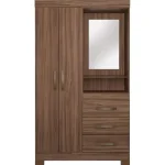 ROPERO 2 PUERTAS 3 CAJONES C/ ESPEJO NT5170 NOTAVEL NOGAL TREND ABBA