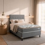 SOMIER LETTO MAS 140 BA+CO+CA ABBA GRIS