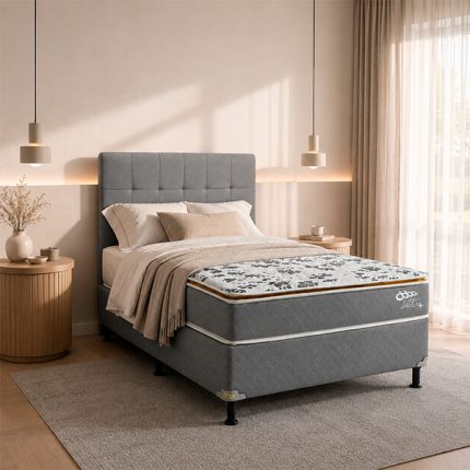 SOMIER LETTO MAS 140 BA+CO+CA ABBA GRIS
