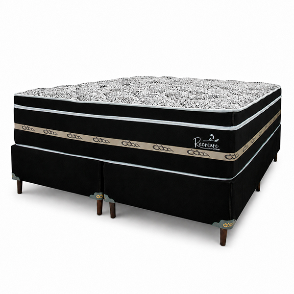 SOMIER-RECREARE-PILLOW-EURO-180-200-INCLINADO-ABBA-MUEBLES SOMIER RECREARE S EURO 180 BA+CO ABBA NEGRO|AMARILLO - Imagen 1