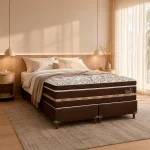 SOMIER RECREARE S EURO 180 BA+CO ABBA MARRON - Imagen 3