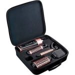 Kit Cepillo Secador Quanta QTKCS7001 4 en 1 Bivolt - Negro/Rosa