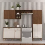 Kit Cocina 9 Puertas Turin 6165.100 Indékes Noce|Off White