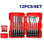 JUEGO DE MECHAS P/MADERA 12PIEZAS (6-32MM) CON ESTUCHE EMTOP