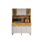 Kit Cocina 1230 8 Puertas 2 Cajones Lisboa Fiorello Freijo Off White