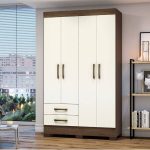 Ropero Abba 4 Puertas BE12 Briz - Castaño/Off White