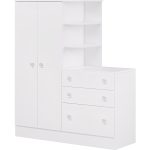 ROPERO C/ COMODA 2 PUERTAS 3 CAJONES 4070 QMOVI BLANCO - Imagen 2