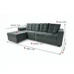 SOFA ONIX TCH L1 A 896 GRIS - Imagen 2