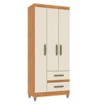 ROPERO MOVELMAX PORTO 3 PUERTAS 2 CAJONES