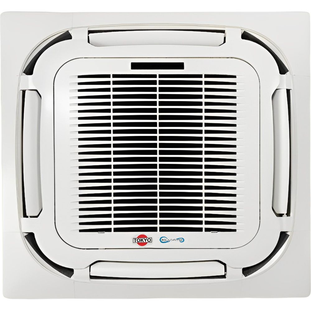 EVAPORADOR +CARETA SPLIT CASSETE ROUND FLOW 36000 BTU DESC HORIZ - Imagen 1