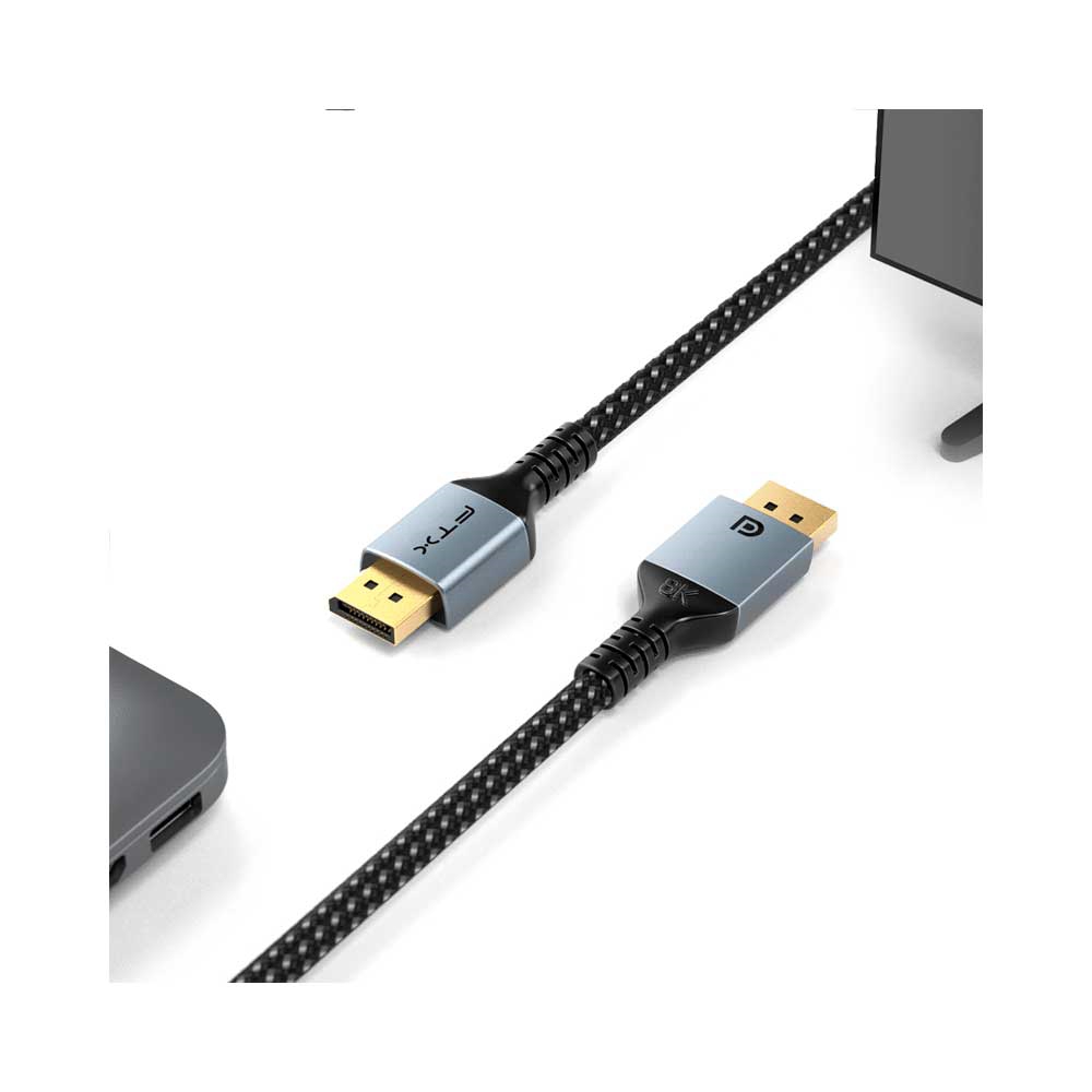 fastrax_115766_6aa88e009ed5f.jpg CABLE DISPLAYPORT M/M 2M FTX-DP8K-AG2 DP1.4/8K/60HZ/4K/120HZ/32.4GBPS - Imagen 1