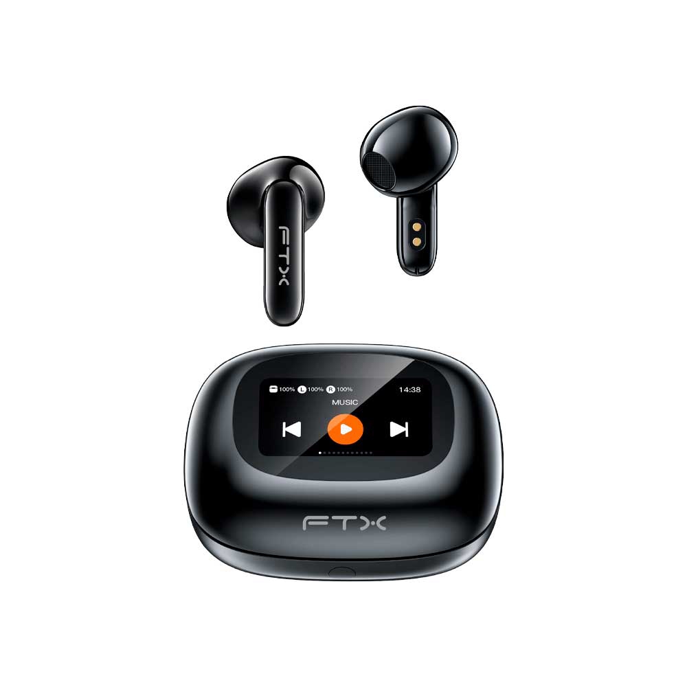fastrax_124706_6aa88edb108d0.jpg AURICULAR CON MICROFONO FTX E97L-BK BT/MIC/TOUCH/IPX6 NEGRO C/PANT LED - Imagen 1