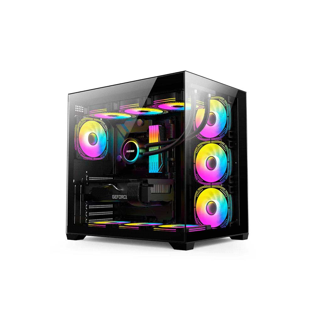fastrax_132190_6aa891541a3ac.jpg GABINETE GAMER FTX PCC-G07 LATERAL FRONTAL TRANSPARENTE 4 FAN ATX/MATX/ITX - Imagen 1