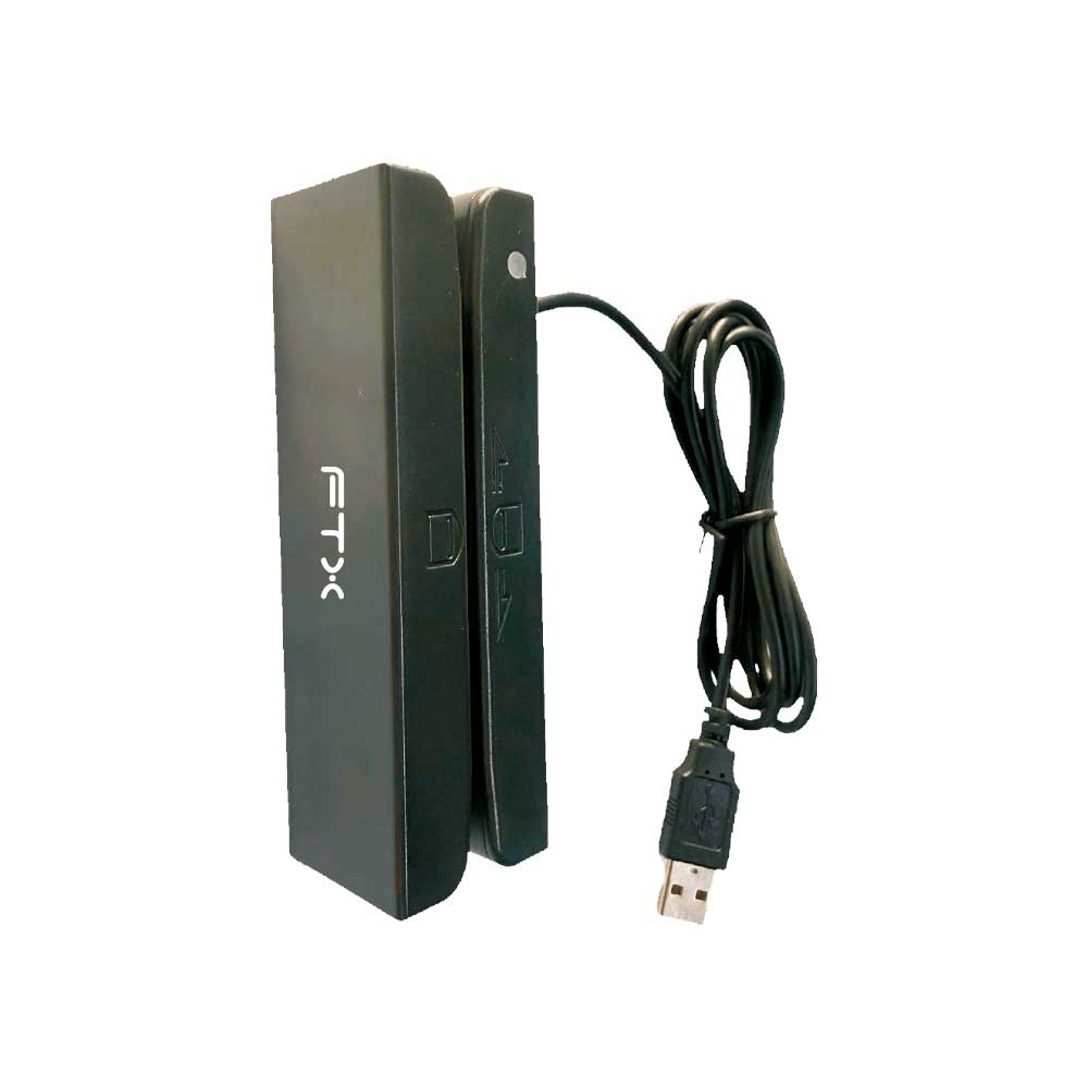 fastrax_132404_6aa8916c36c91.jpg LECTOR DE TARJETA FTX USB BANDA MAGNETICA BIDIRECCIONAL MCR-100 NEGRO - Imagen 1