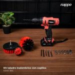 KIT TALADRO INALÁMBRICO NAPPO CON CEPILLOS NHK-184 - Imagen 2