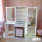 TOCADOR MADECOR MULTIFUNCIONAL 3 EN 1 ESPEJO CUERPO COMPLETO + ESCRITORIO C/ LED MU02