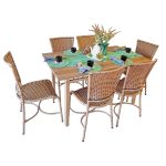JUEGO DE COMEDOR A&F DALIA 6S M. MAD. CAPUCHINO