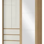 ROPERO 03 PTS 03 CAJ UP BAGDA C/PATAS CASTAÑO/OFF WHITE