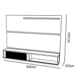 HOME SUSPENSO DOM 1.8 PALISANDRO/OFF WHITE - Imagen 5