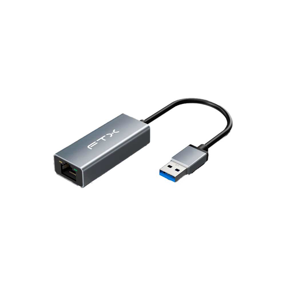 fastrax_115605_6ad55f80b4560.jpg ADAPTADOR USB-A 3.0 - RJ-45 M/H FTX-AML1000-AG 1GBPS/GRIS - Imagen 1