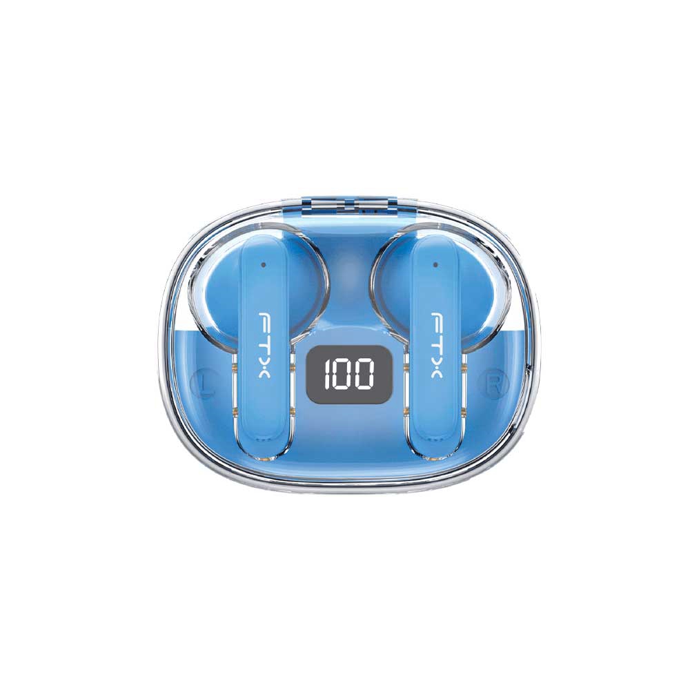 fastrax_124638_6ad5604f6b86f.jpg AURICULAR CON MICROFONO FTX E80-BL BT/MIC/ENC/TOUCH/IPX6 AZUL - Imagen 1