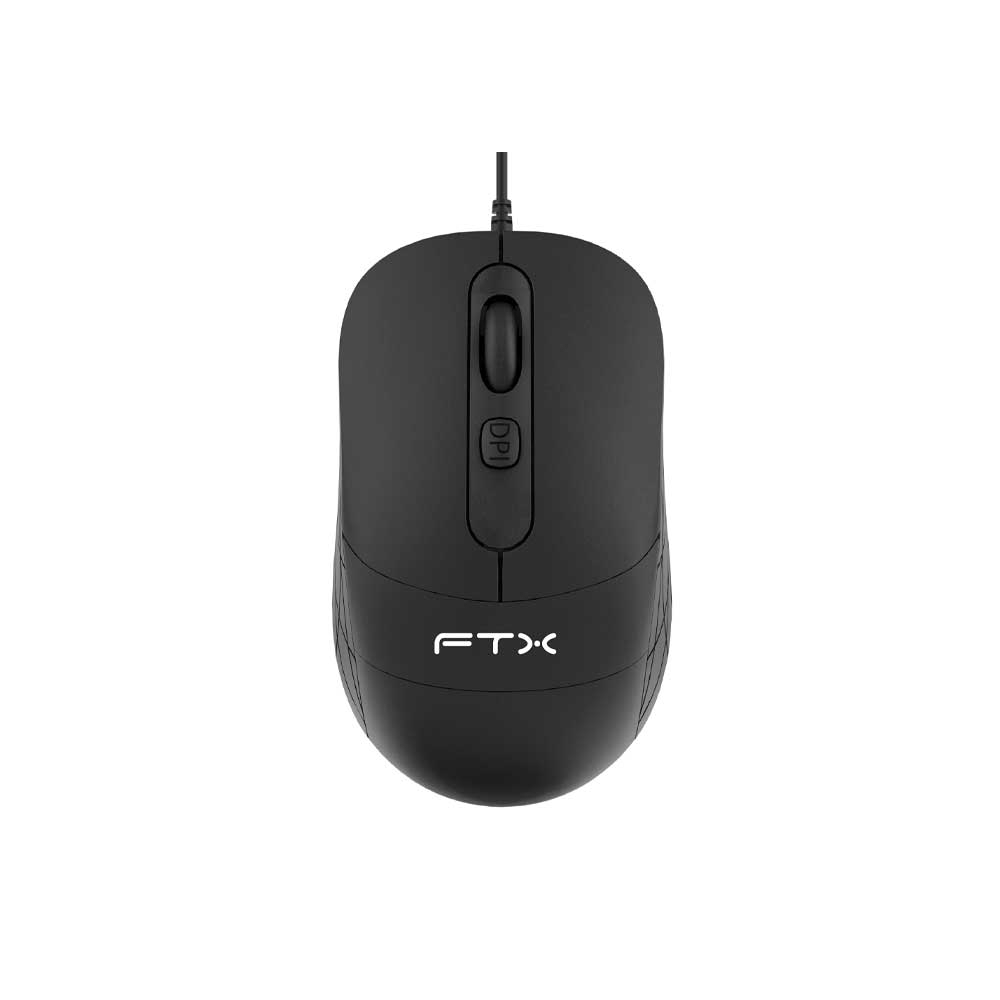 fastrax_128865_6ad60c7800fbd.jpg MOUSE FTX USB FTXM73 2400DPI/4 BOTONES/1.2M/NEGRO - Imagen 1