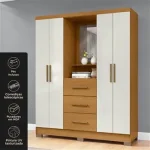ROPERO 04 PTS 03 CAJ UP CAPELLA CINAMOMO/OFF WHITE - Imagen 2