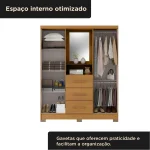 ROPERO 04 PTS 03 CAJ UP CAPELLA CINAMOMO/OFF WHITE - Imagen 4